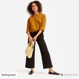 Black Everlane Wide Leg Cropped Pants Size 6